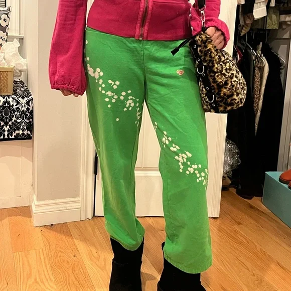 Ultra Rare Vintage Primp Splatter Lime Green 
Track/Joggers - Picture 4 of 17